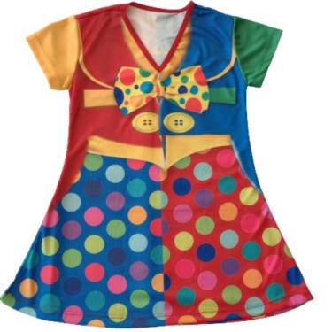 Imagem de Fantasia Infantil Palhacinha - MWM, Bolinhas coloridas, G