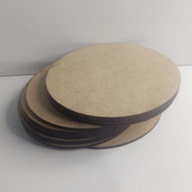 Imagem de 100 Apliques/bolacha 5cm Mdf Crú Redondo Sublimação Pintura - Loja Bél