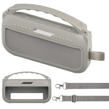 Imagem de JCHPINE Capa de silicone para alto-falante Bose SoundLink Flex portátil Bluetooth 2ª geração, capa de silicone para alto-falante Bose SoundLink Flex alça de ombro (arenito, capa para geração 2)