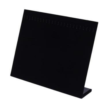 Imagem de UGPLM Colar placa de exibição suporte de jóias autônomo mesa colar pulseira expositor 24 ganchos para venda loja varejo, Preto