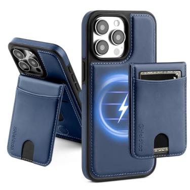 Imagem de ShieldTop Capa carteira removível 2 em 1 para iPhone 13 Pro Max da Magsafe com porta-cartões mulheres e homens, couro sintético magnético com bloqueio de RFID, compartimentos de crédito, para Apple 13