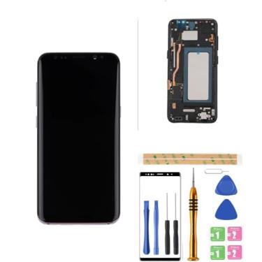 Imagem de [Moldura preta Noite Misteriosa] Tela digitalizadora LCD TFT LCD de substituição para Samsung Galaxy S8 G950 G950A G950F G950P G950R4 T U V W 5,8 polegadas por BITANR