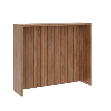 Imagem de Balcão Ilha Ripado Milla Nog-cinza 120cm Carraro