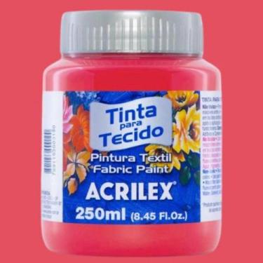 Imagem de Tinta Tecido Fosca 250ml 800 - Vermelho Bebê - ACRILEX, VERMELHO BEBE 