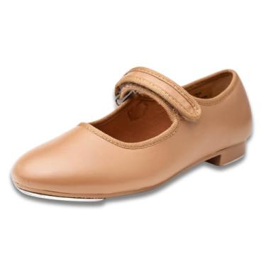 Imagem de Dance Class Sapato infantil unissex Molly Jane Tap Shoe Mary Flat, Caramel, 1 Little Kid