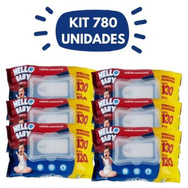 Imagem de KIT Lenços Umedecidos Hello Baby - 6 PACOTES