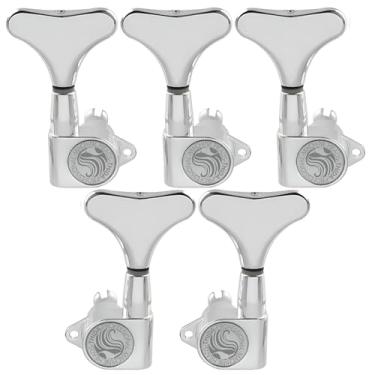 Imagem de Jogo De Tarrachas Tarraxas Cromadas Para Contra Baixo Blindada Thida Pro Bass 5 Cordas 3x2