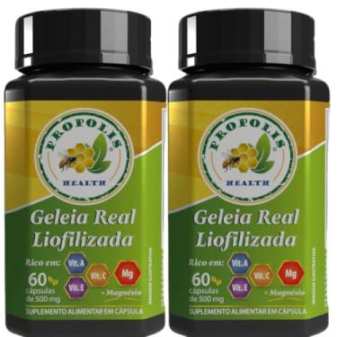 Imagem de Geleia Real pura - 15mg 10-HDA - Magnésio de Malato 300mg +Vit - KIT-2 - 120 unidades Apoio à função Cerebral - Antioxidante de Alta eficácia - Auxilia na Capacidade de defesa e Protetor Cognitivo - Otimize sua Atividade Cerebral