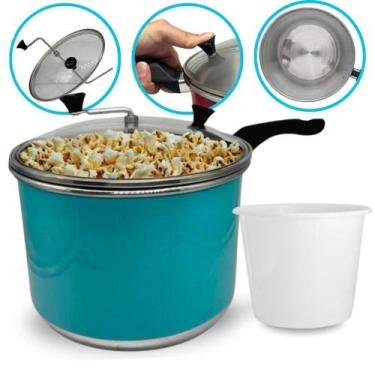 Imagem de Panela Pipoqueira N20 Tiffany Alumínio com Tampa de Vidro 4 Litros Bal