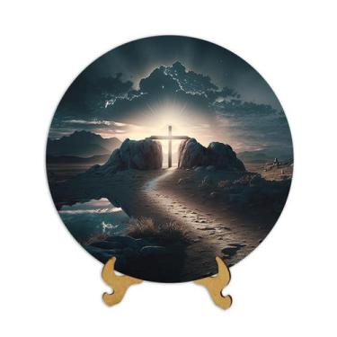 Imagem de Placas Religiosas com apoio de mesa Menino Jesus Sagrada Família Nossa