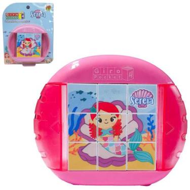 Imagem de Quebra cabeca giro pocket sereia 4 desenhos para montar - DM BRASIL