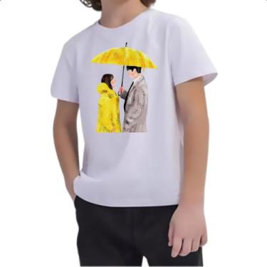 Imagem de Camiseta Infantil Casal Dorama Guarda Chuva - Alearts, 6