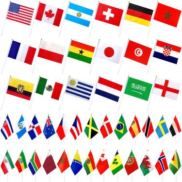 Imagem de LUSEOAN 226 diferentes países bandeira internacional do mundo pequenas mini bandeiras portáteis para grande abertura, bar, escritório escolar, eventos esportivos, decorações de festivais