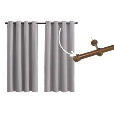 Imagem de Cortina Para Quarto Com Varão Incluso Kit Completo Oxford - Casa Armaz