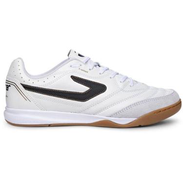 Imagem de Chuteira Futsal Topper Maestro Pro IV, Branco, Dourado, 40