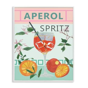 Imagem de Stupell Industries Aperol Tropical Cocktail Branco Emoldurado Giclée Arte de Parede Design por Melissa Wang, 28 x 35