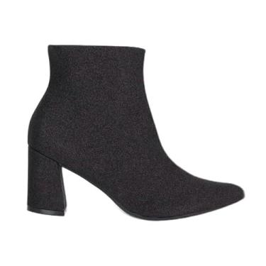 Imagem de Bota Piccadilly Glitter Cano Curto Salto Alto 745175 33/41