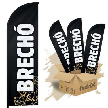Imagem de Wind Banner Dupla Face 3mt Completo Brechó Kit C/ 3unds - Fadrix