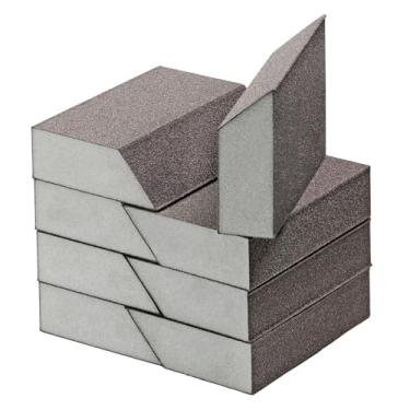 Imagem de Blocos de lixa angular de 220 grãos, bloco de areia de esponja fina Jamiikury lavável e reutilizável, bloco de lixa úmida e seca para parede de gesso de madeira e pintura de móveis - pacote com 8