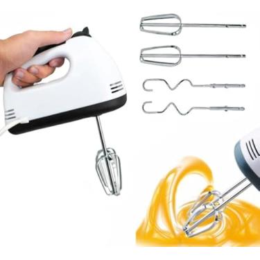 Imagem de Batedeira Portatil de Mao Potente Elétrica Batedor de Ovos Elétrico Pequena de Mão Simples Bate Bolos Massa Cozinha 7 Velocidades 220V