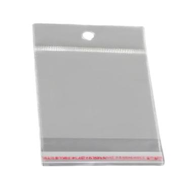 Imagem de Saco 18x25 Adesivado Plástico Transparente Com Solapa  100 Unidades