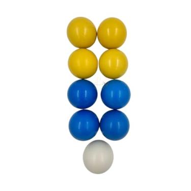 Imagem de JOGO DE BOLA 4X4X1OU 9 BOLAS 54MM PARA BILHAR SINUCA SNOOKER COR:AZUL E AMARELO