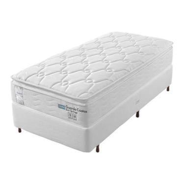Imagem de Conjunto Box Solteiro Mola Ensacada Probel Bari (88x188x58cm) Branco, 