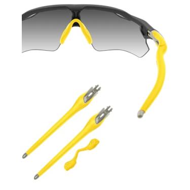 Imagem de HILEEN Óculos de sol de substituição cinza claro para óculos de sol Oakley Radar EV Path Pitch Advancer - Amarelo