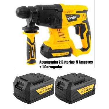 Imagem de Kit Martelete imv 1816 vonder + 2 Baterias 5Ah ibv 1850