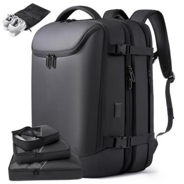 Imagem de Mochila de viagem TANGCORLE 50L Carry on com 3 cubos de embalagem