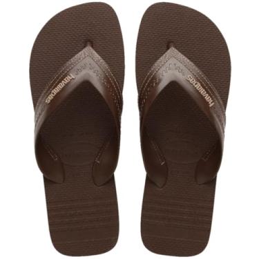 Imagem de Chinelo Havaianas Hybrid BE Tira Larga Sola Reforçada Dia a dia Casual Moda (CAFE/CAFE, BR, Adulto, Faixa Numérico, 39, 40)