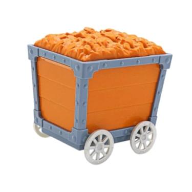 Imagem de WeiLaiKeQi Carrinho de minas Ornamento Minere Cart Toy Centerpiece Presente Coleção de presentes Foto Props Festa de festa para festivais Festival Bookshelf, Laranja