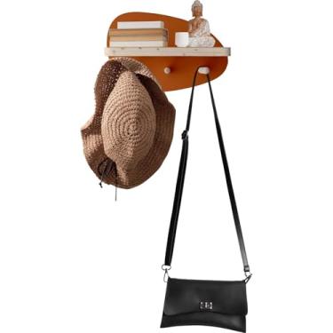 Imagem de Prateleira Cabideiro Para Hall de Entrada Orgânica Coleção Cottagecore - 20x30x11,5cm Cor:TERRACOTA;Tamanho:20X30X11,5 C