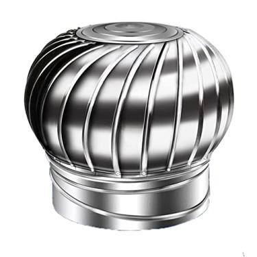 Imagem de Capa de chaminé rotativa, capa de chaminé rotativa de aço inoxidável, capa de chaminé giratória anti corrente descendente, ventilador de turbina rotativa, protetor de combustão de chuva e neve (100