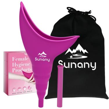 Imagem de Urinol feminino Sunany Portable Silicone Funnel Fuchsia