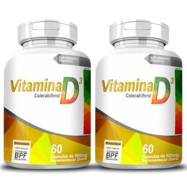 Imagem de Vitamina D3 500mg, Colecalciferol, Suplemento Imunidade, saúde dos ossos, Natural