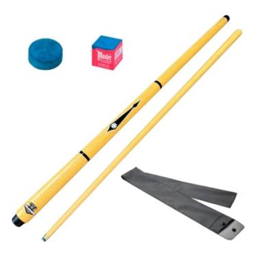 Imagem de Taco Sinuca Snooker Bilhar Profissional Sola Couro + Brindes(Natural)