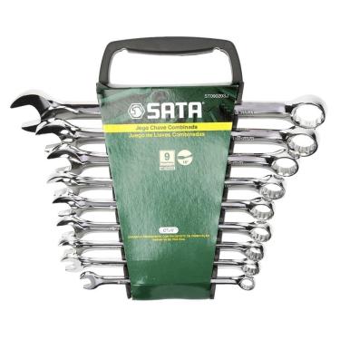 Imagem de Jogo Chave Combinada Sata 8 a 19mm 9 Peças Cromo Vanádio