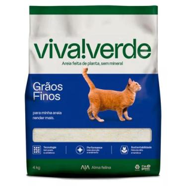 Imagem de Areia higiênica para gatos VIVA VERDE grãos finos 4KG - PETFIVE BRANDS