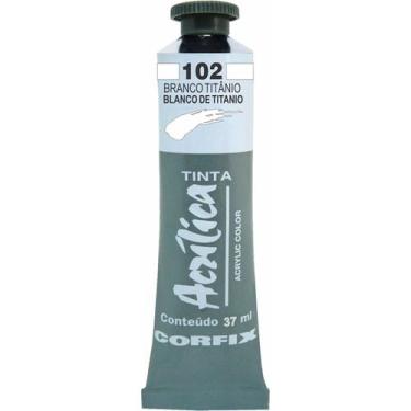 Imagem de Tinta Acrílica 37ml 102 Branco Titanio Corfix, 102 - BRANCO TITâNIO