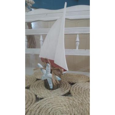 Imagem de Barquinho a vela de madeira  - Presentes da Maré 