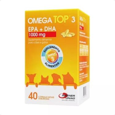 Imagem de Suplemento Agener Ômega Top 3 para Cães e Gatos com 40 Capsulas - 1000 mg