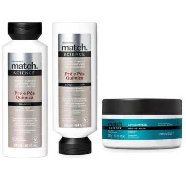 Imagem de Kit Boticário Match Science Pré E Pósquímica Shampoo 300ml, Condiciona