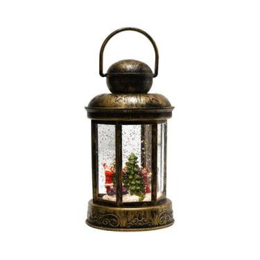 Imagem de Luminária Lamparina Árvore De Natal Papai Noel 19Cm - Taimes