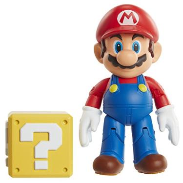 Imagem de Boneco do Mario do Mundo de Nintendo com caixa de moedas, 10 cm