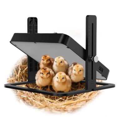 Imagem de HUAFLY Placa de chocadeira, 25,4 cm x 25,4 cm Placa de chocadeira ajustável para pintinhos e patos, placa de aquecimento estável para pintinhos com economia de energia, chocadeira de frango com