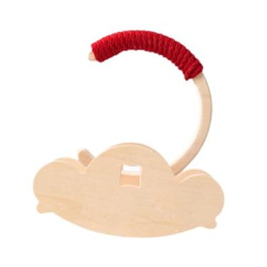 Imagem de WeiLaiKeQi Suporte de treinamento para playground de papagaios, acessórios confortáveis ​​para gaiolas, brinquedo de mesa para exercícios, suporte de madeira, Vermelho