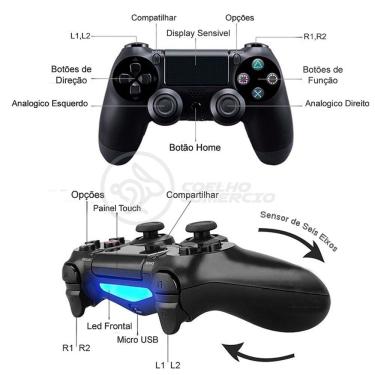 Imagem de Manete Controle Compativel Playstation Ps4 Bluetooth Nº11