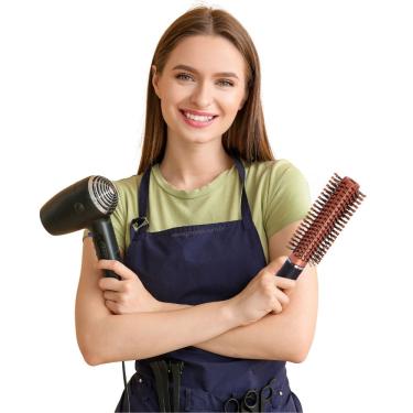 Imagem de Escova de Cabelo Redonda para Secagem à Seco - Escova de cabelo Feminino para Cabelos Curto a médios - PANAMI