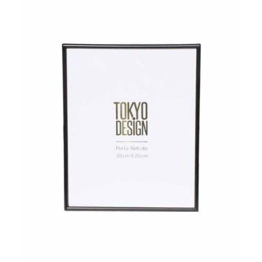 Imagem de Porta Retrato em Metal e Vidro Foto 20x25 Moldura Preto - Tokyo Desing